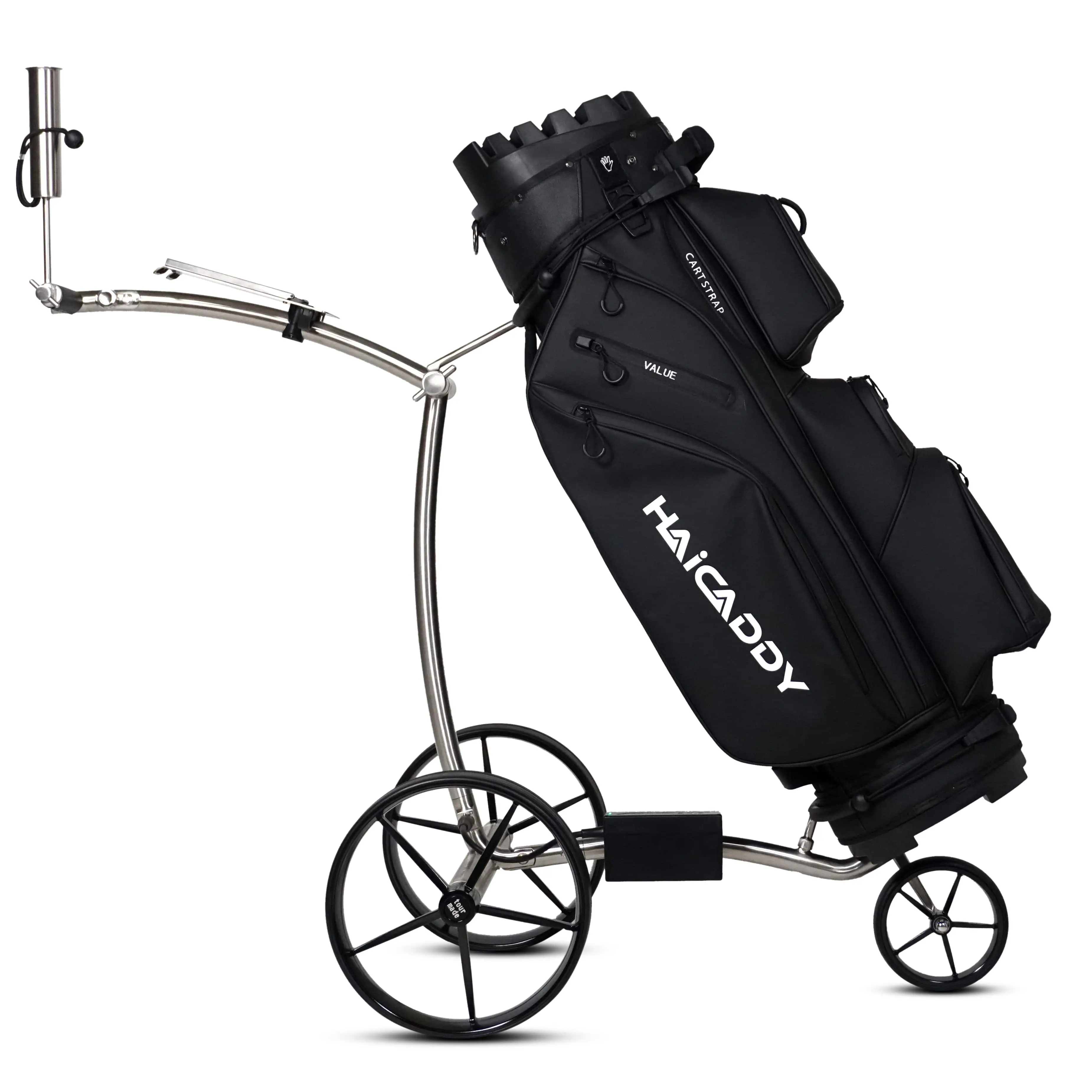 Tour Made Haicaddy® HC7S BRUSHED Edition Chariot de golf électrique