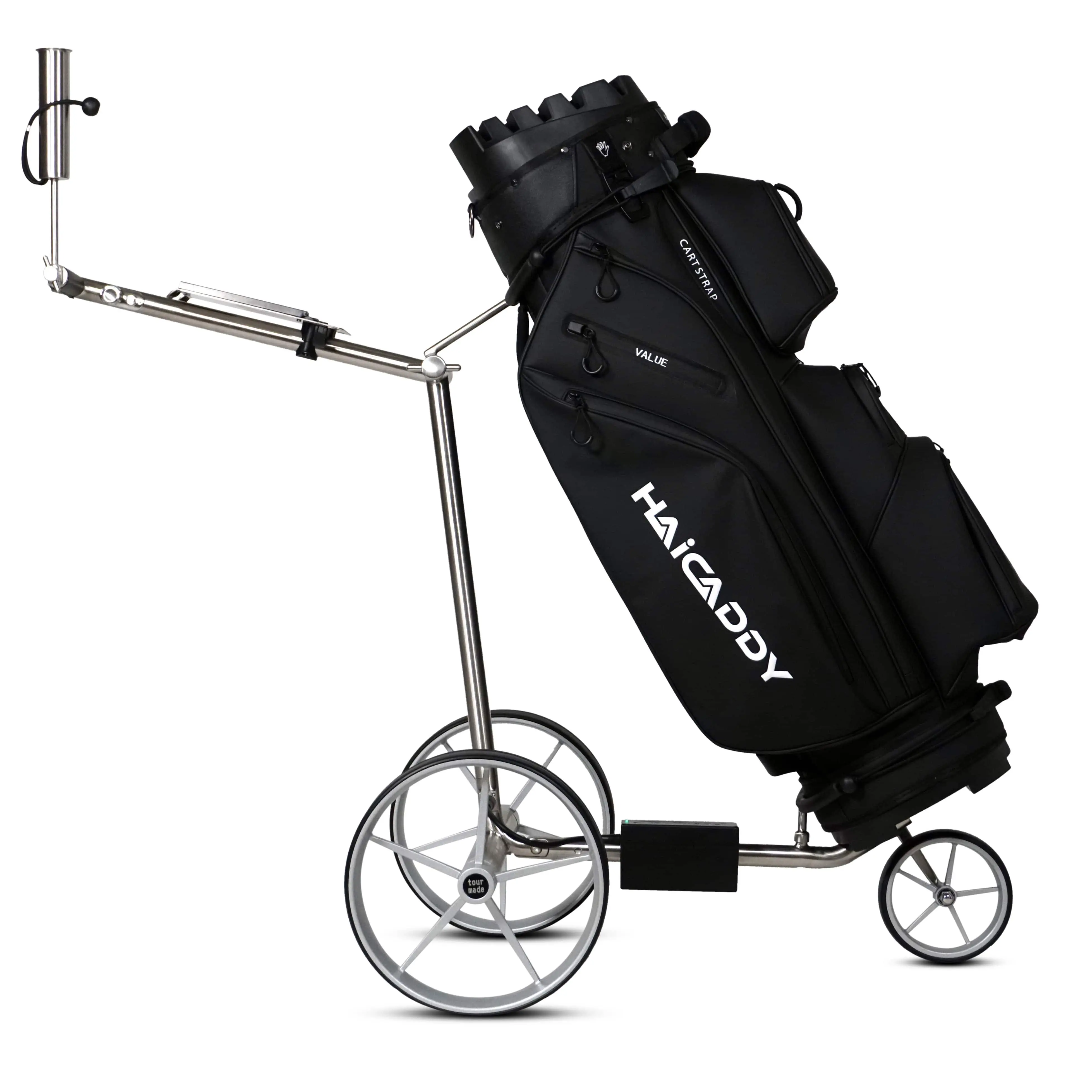 Tour Made Haicaddy® HC7 BRUSHED Edition Chariot de golf électrique