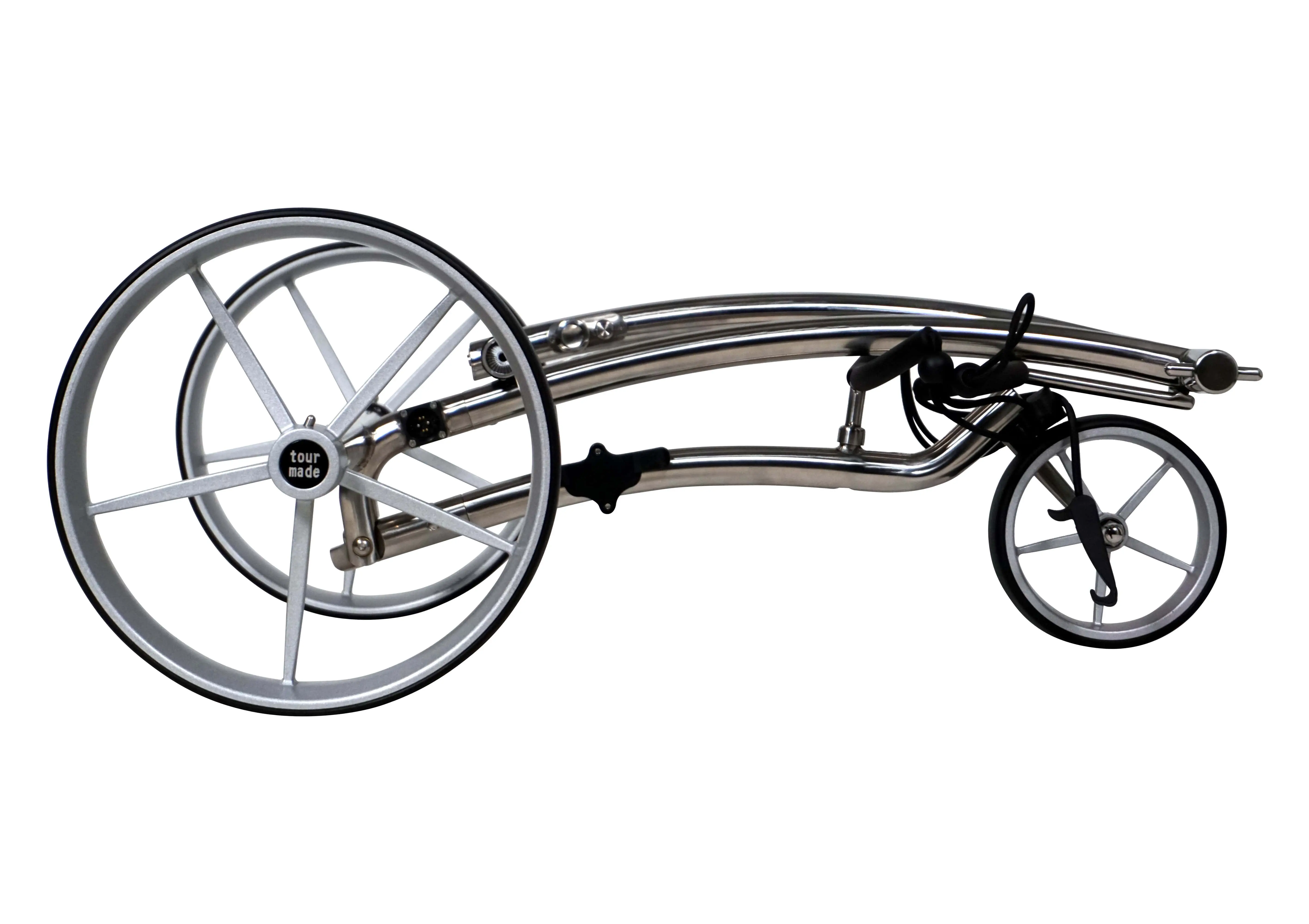 Tour Made Haicaddy® HC9S elektrische golftrolley frame gebogen geborsteld