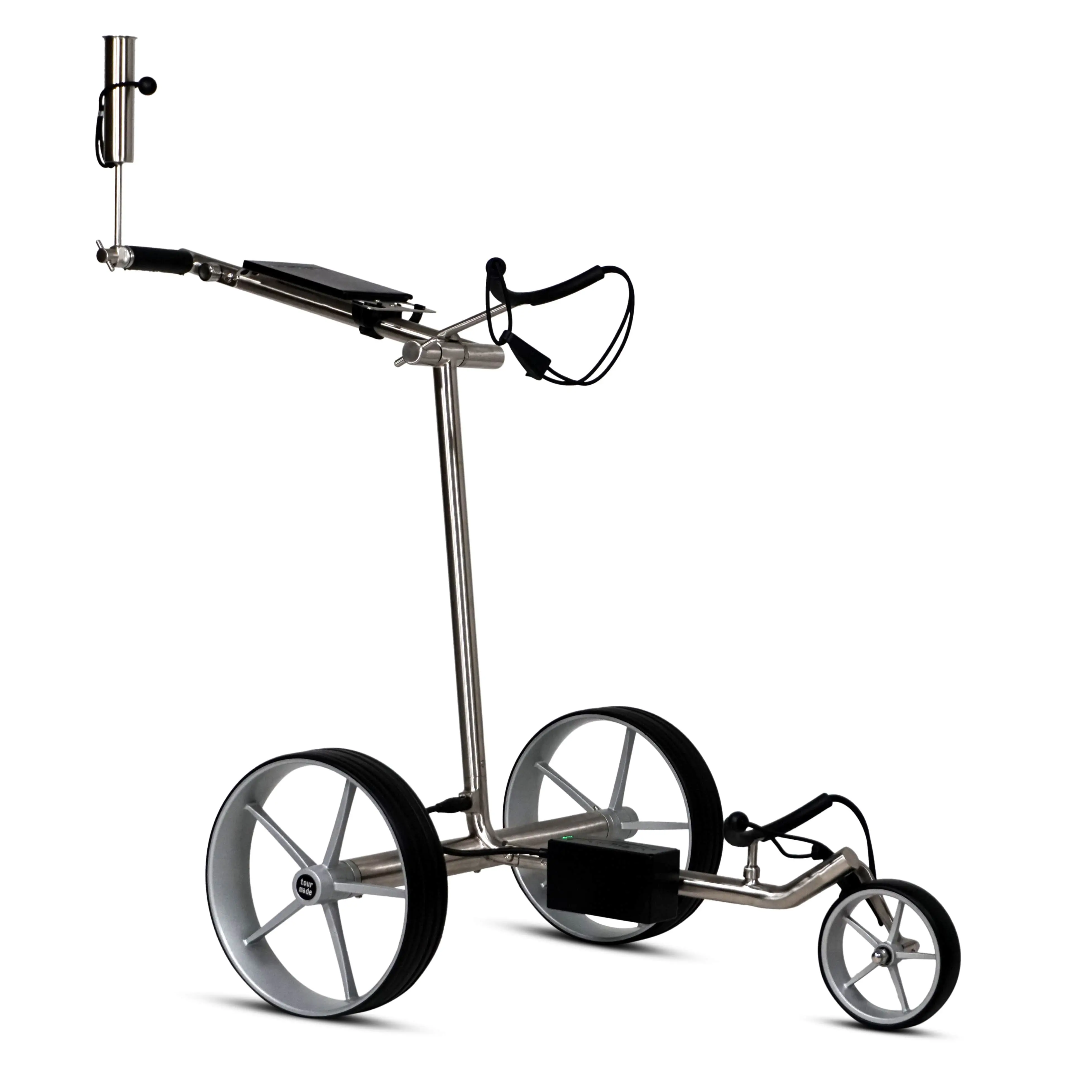 Tour Made Haicaddy® HC7 BRUSHED Edition Chariot de golf électrique