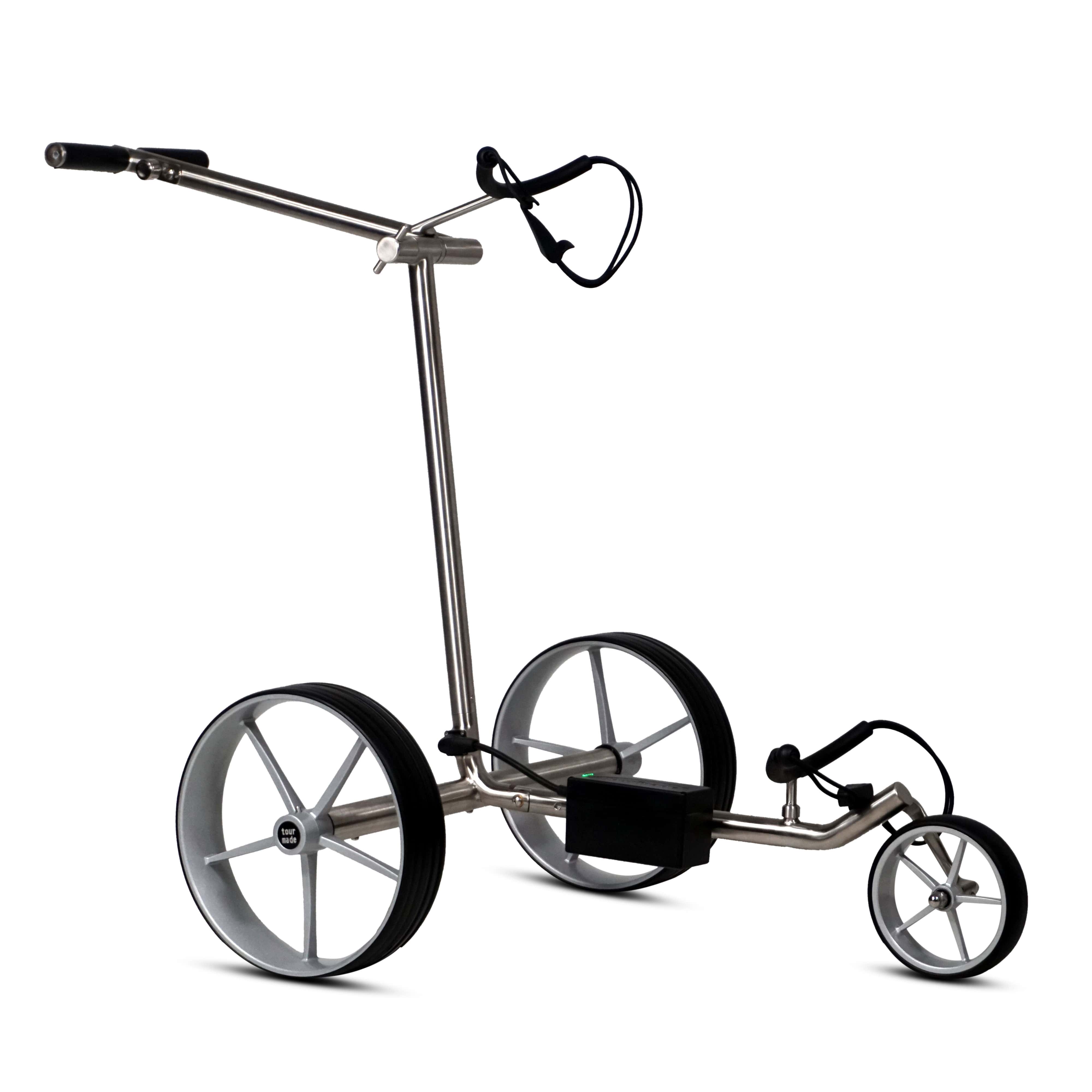 Tour Made Haicaddy® HC9 electric golf trolley brushed frame